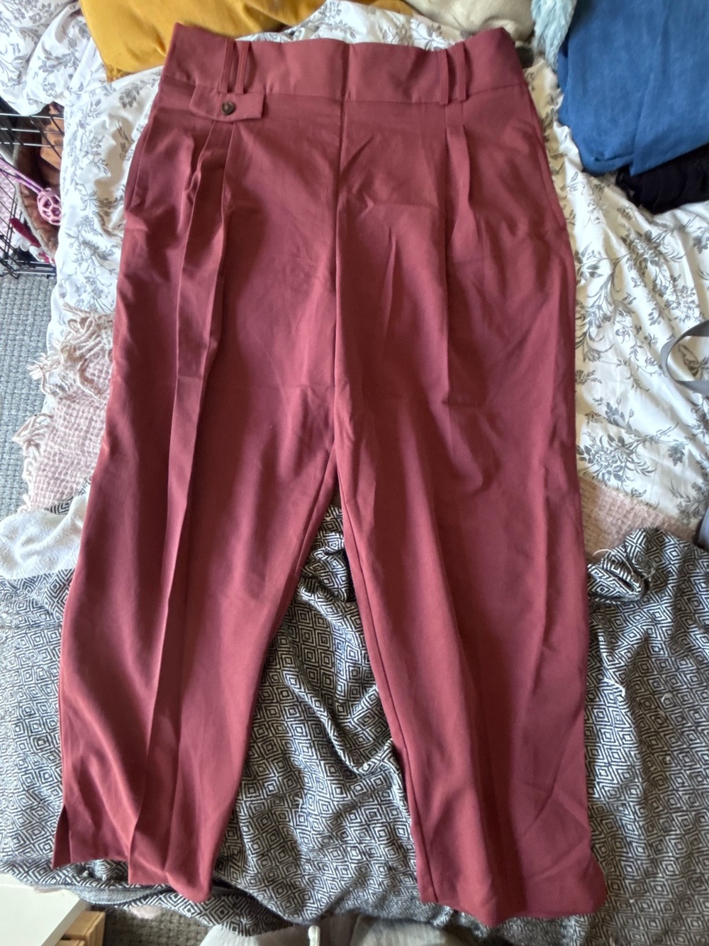 ASOS Women's High-Rise Pleated Trousers - Rose Rust